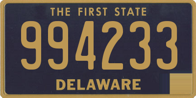 DE license plate 994233