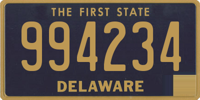 DE license plate 994234