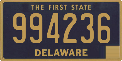 DE license plate 994236