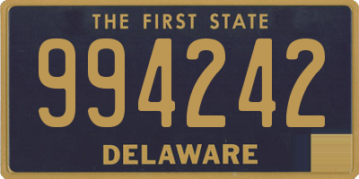 DE license plate 994242