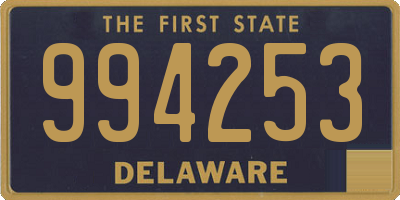 DE license plate 994253