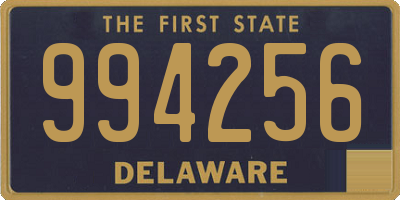 DE license plate 994256