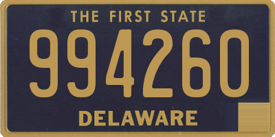 DE license plate 994260