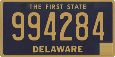 DE license plate 994284