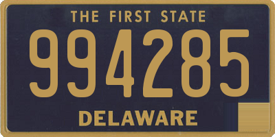 DE license plate 994285