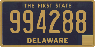 DE license plate 994288