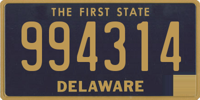 DE license plate 994314