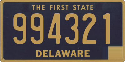 DE license plate 994321