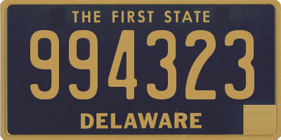 DE license plate 994323