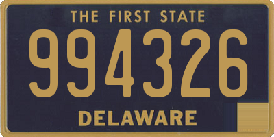 DE license plate 994326