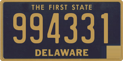 DE license plate 994331