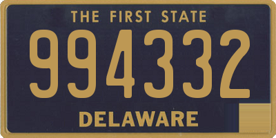 DE license plate 994332