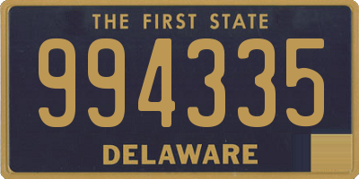 DE license plate 994335