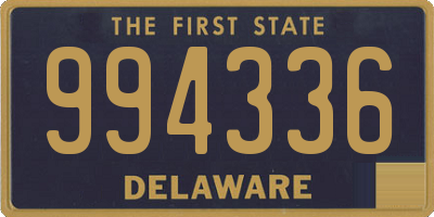 DE license plate 994336