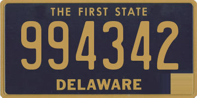 DE license plate 994342