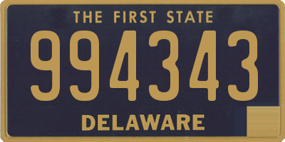 DE license plate 994343