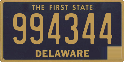 DE license plate 994344