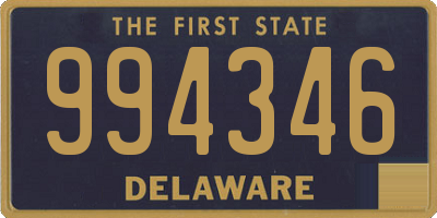 DE license plate 994346