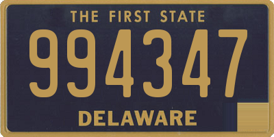 DE license plate 994347