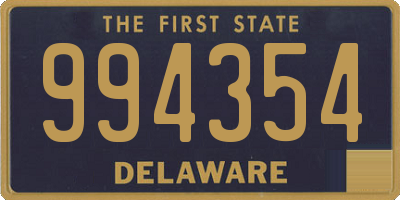 DE license plate 994354