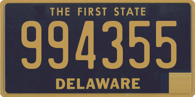 DE license plate 994355