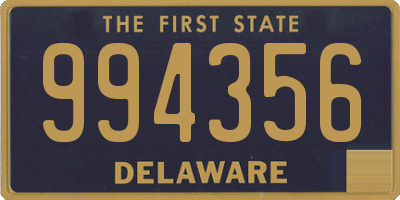 DE license plate 994356