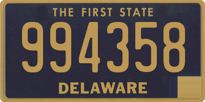 DE license plate 994358