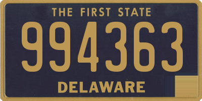 DE license plate 994363