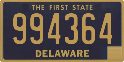 DE license plate 994364