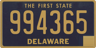 DE license plate 994365