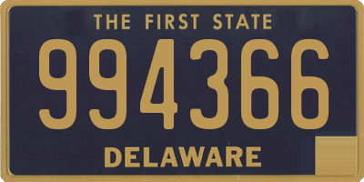 DE license plate 994366