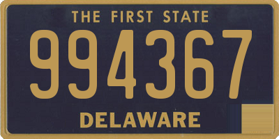 DE license plate 994367