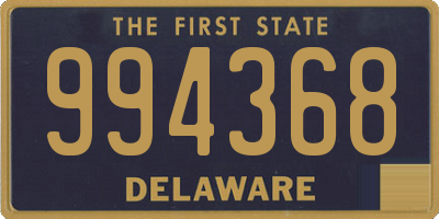 DE license plate 994368