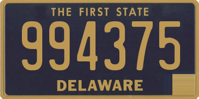 DE license plate 994375