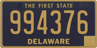 DE license plate 994376