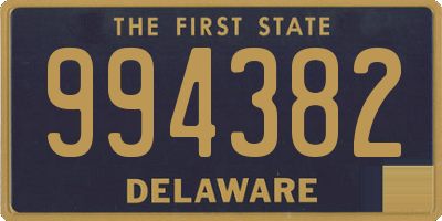 DE license plate 994382