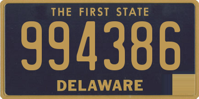 DE license plate 994386