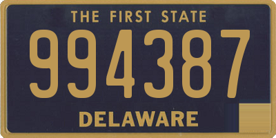 DE license plate 994387