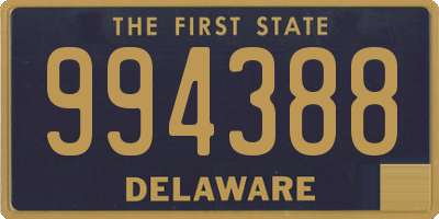 DE license plate 994388