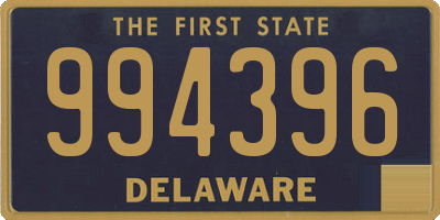 DE license plate 994396