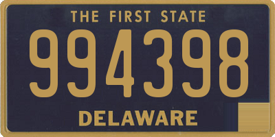 DE license plate 994398