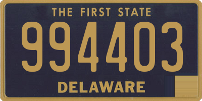 DE license plate 994403