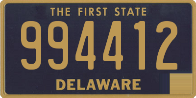 DE license plate 994412