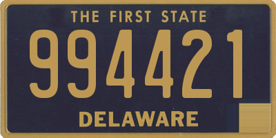 DE license plate 994421