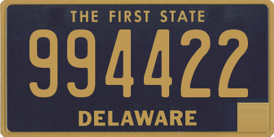 DE license plate 994422