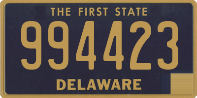 DE license plate 994423