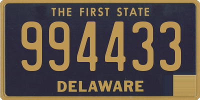 DE license plate 994433