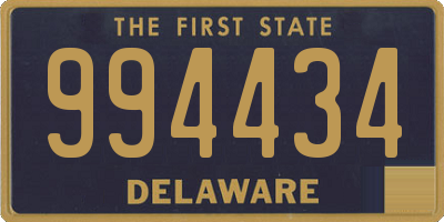 DE license plate 994434