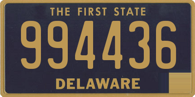 DE license plate 994436