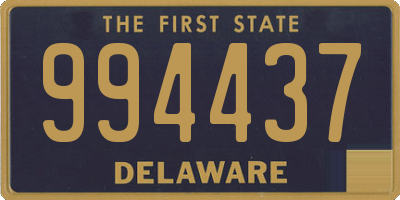 DE license plate 994437